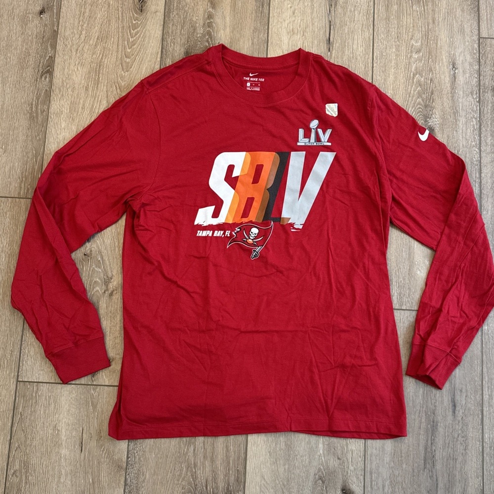 Nike Mens Tampa Bay Buccaneers Super Bowl LIV Bound Long Sleeve T-shirt XL NEW
